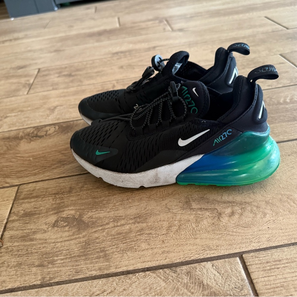 Nike Kids Air Max 270 Black and Green Shoes